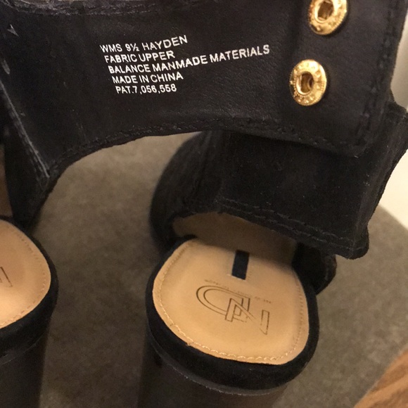 Black Peep Toe Heels - Picture 3 of 5